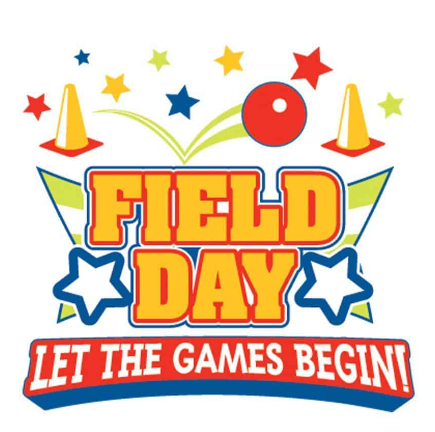  Field day logo with jump ropes and sun